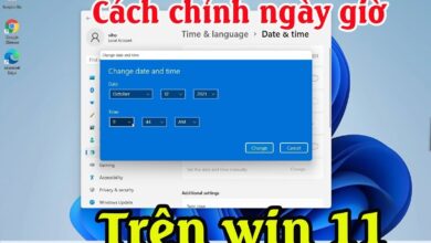 cach chinh gio tren may tinh win 11