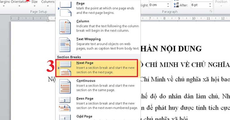 cách đánh dấu trang word 10 2